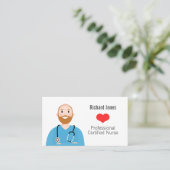 ナースパーソナライズされたアバターカード 名刺 (スタンド正面)