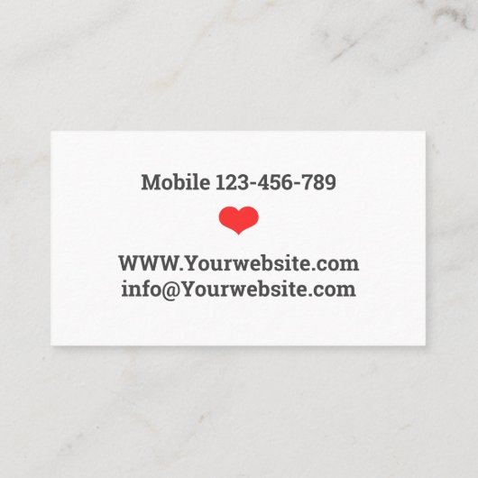 ナースパーソナライズされたアバターカード 名刺 (裏面)