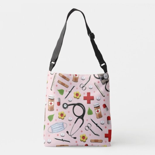 ナースパーソナライズされたギフトアイディアクロスボディバッグ クロスボディバッグ (裏面)