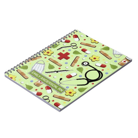 ナースパーソナライズされたギフトアイディア ノートブック (左側)