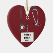 ナースパーソナライズされたクリスマスコレクティブ2025 セラミックオーナメント (右)