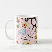 ナースパーソナライズされたコーヒーマグ コーヒーマグカップ (左)