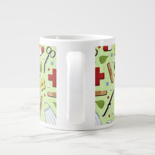 ナースパーソナライズされたコーヒーマグ ジャンボコーヒーマグカップ (裏面)