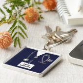 ナースパーソナライズされたノベルティギフト キーホルダー (側面)