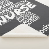 ナースパーソナライズされたワードアートギフトナース週間 シェルパブランケット (3/4)