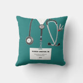 ナースパーソナライズされた卒業贈与 クッション (裏面)