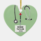ナースパーソナライズされた収集可能 セラミックオーナメント (正面)