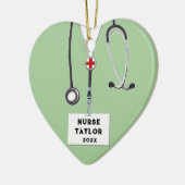 ナースパーソナライズされた収集可能 セラミックオーナメント (左)