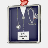 ナースパーソナライズされた回収可能な金属オーナメント メタルオーナメント (左)