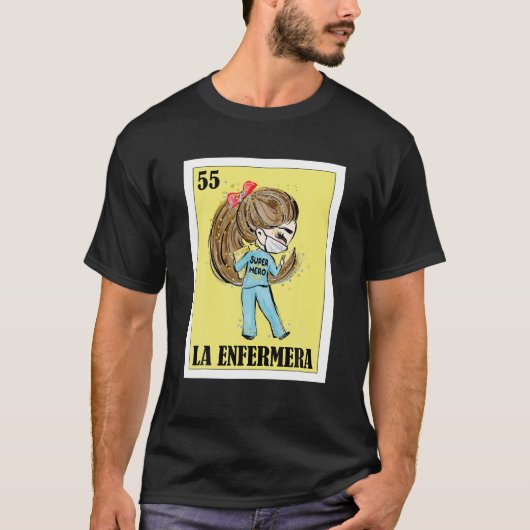 ナースヒーロー宝くじギフト – メキシコ宝くじラエンファー Tシャツ (正面)
