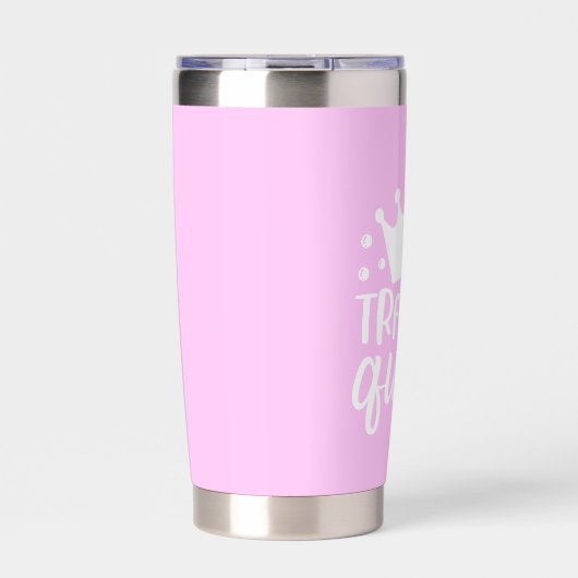 ナースピンクかわいいギフトシンプルクラウン 保温保冷タンブラー (正面)