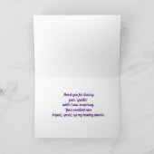 ナースピンクグリッターサンキューパープル カード (内部)