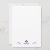 ナースピン止めまたは卒業パーティRN BSN紫 招待状 (裏面)