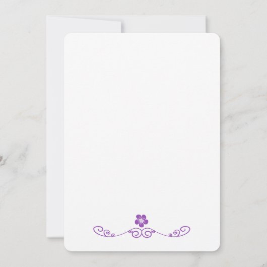 ナースピン止めまたは卒業パーティRN BSN紫 招待状 (裏面)