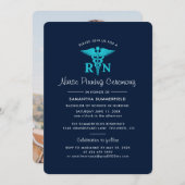 ナースピン留め式写真卒業2024 招待状 (正面/裏面)