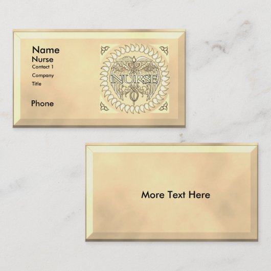 ナースファンシーカドゥセウス名前をカスタムする名刺 名刺 (正面/裏面)