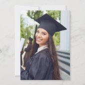 ナースフォトコケットピンクボウエレガント卒業 招待状 (裏面)