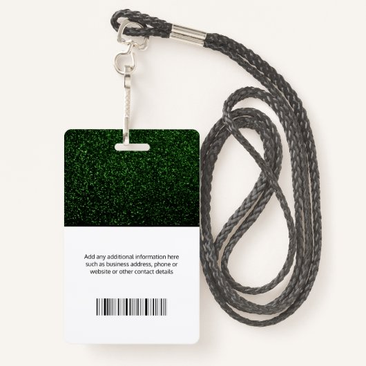 ナースフォトロゴタイポグラフィバーコードグリーン名 バッジ (裏面ランヤード)