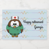 ナースフクロウ – ガラス瓶 フードラベル (シングルラベル)