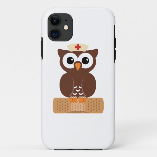 ナースフクロウ(バンドエイド付き) Case-Mate iPhoneケース (裏面)