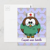 ナースフクロウ ポストカード (正面/裏面)