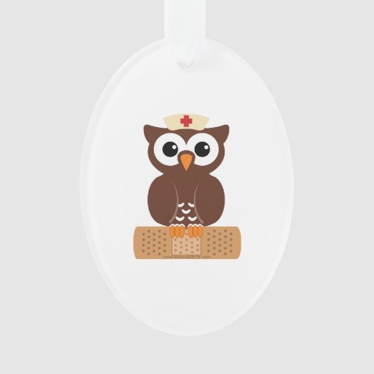 ナースフクロウ（包帯つき） オーナメント (正面)