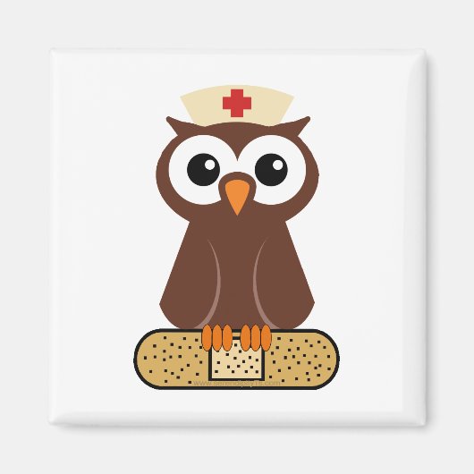 ナースフクロウ(包帯つき) マグネット (正面)