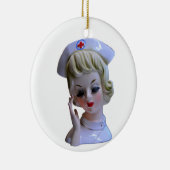 ナースフロントラインヒーローヘッド花器1960s セラミックオーナメント (右)