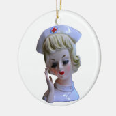 ナースフロントラインヒーローヘッド花器1960s セラミックオーナメント (左)