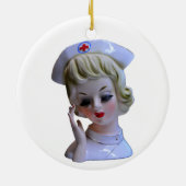 ナースフロントラインヒーローヘッド花器1960s セラミックオーナメント (裏面)