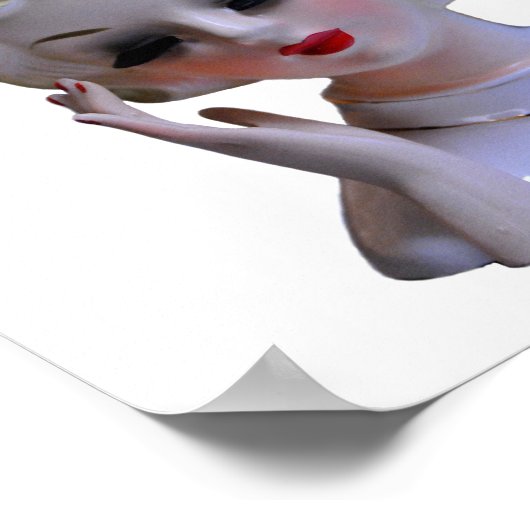 ナースフロントラインヒーロー介護者レディーヘッド花瓶 ポスター (角)