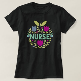 ナースフローラチューリップデザイン Tシャツ