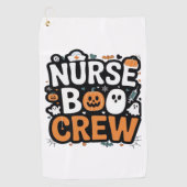 ナースブクルーハロウィンヘルスケアヒーロー不気味 ゴルフタオル (正面)