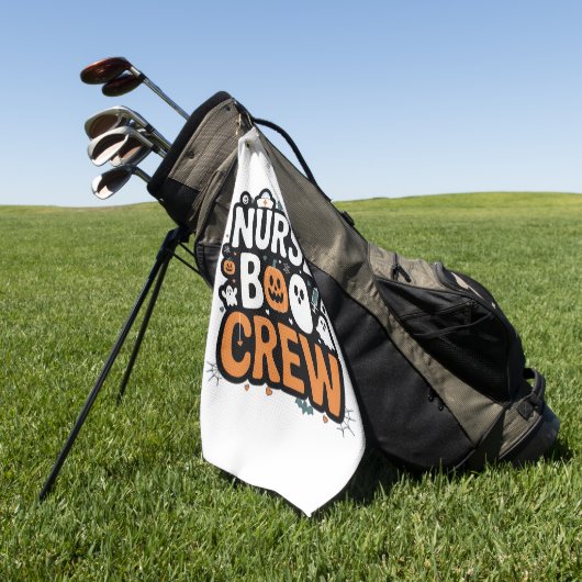 ナースブクルーハロウィンヘルスケアヒーロー不気味 ゴルフタオル (グリーン)