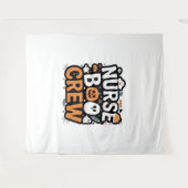 ナースブクルーハロウィンヘルスケアヒーロー不気味 タペストリー (正面(横))