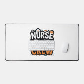 ナースブクルーハロウィンヘルスケアヒーロー不気味 デスクマット (キーボード&マウス)