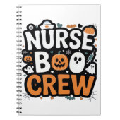 ナースブクルーハロウィンヘルスケアヒーロー不気味 ノートブック (正面)