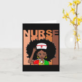 ナースブラックの歴史2024アフロメラニンブラック女性 カード (黄色い花)