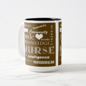 ナースプライド属性/茶色 ツートーンマグカップ (正面左)