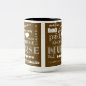 ナースプライド属性/茶色 ツートーンマグカップ (中央)