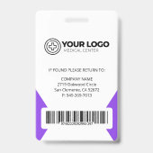 ナースプラクティショナーNPロゴ写真とバーコード バッジ (裏面)