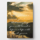 ナースプラーク感動的引用文 フォトプラーク (正面)