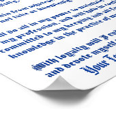 ナースプレッジ11X13お願いデザイン ポスター (角)