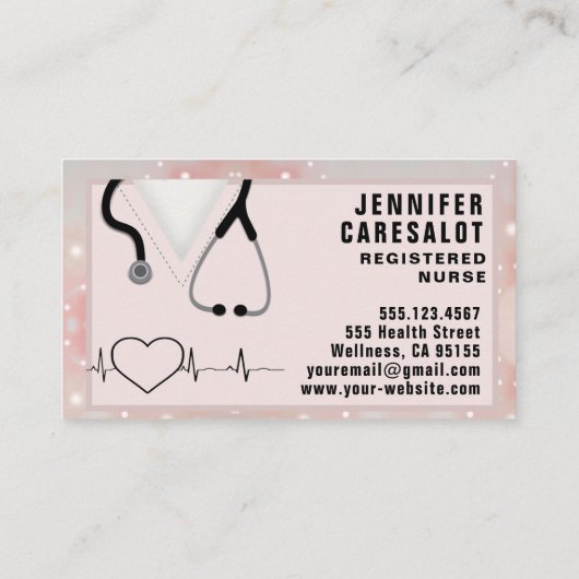 ナースベアRN、LVN、LPN、管理人 名刺 (裏面)