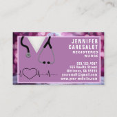 ナースベアRN、LVN、LPN、管理人 名刺 (裏面)