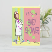 ナースベビーシャワー招待状 招待状 (スタンド正面)