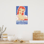 ナースベビートラブルに対する保護WPA ポスター (キッチン)