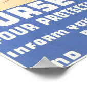 ナースベビートラブルに対する保護WPA ポスター (角)