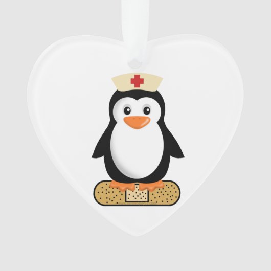 ナースペンギン（バンドエイド付き） オーナメント (正面)