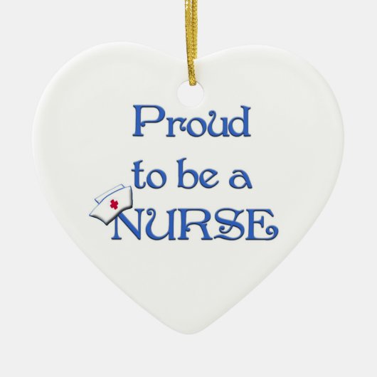 ナースペンダントのオーナメントがあること誇りを持った セラミックオーナメント (正面)